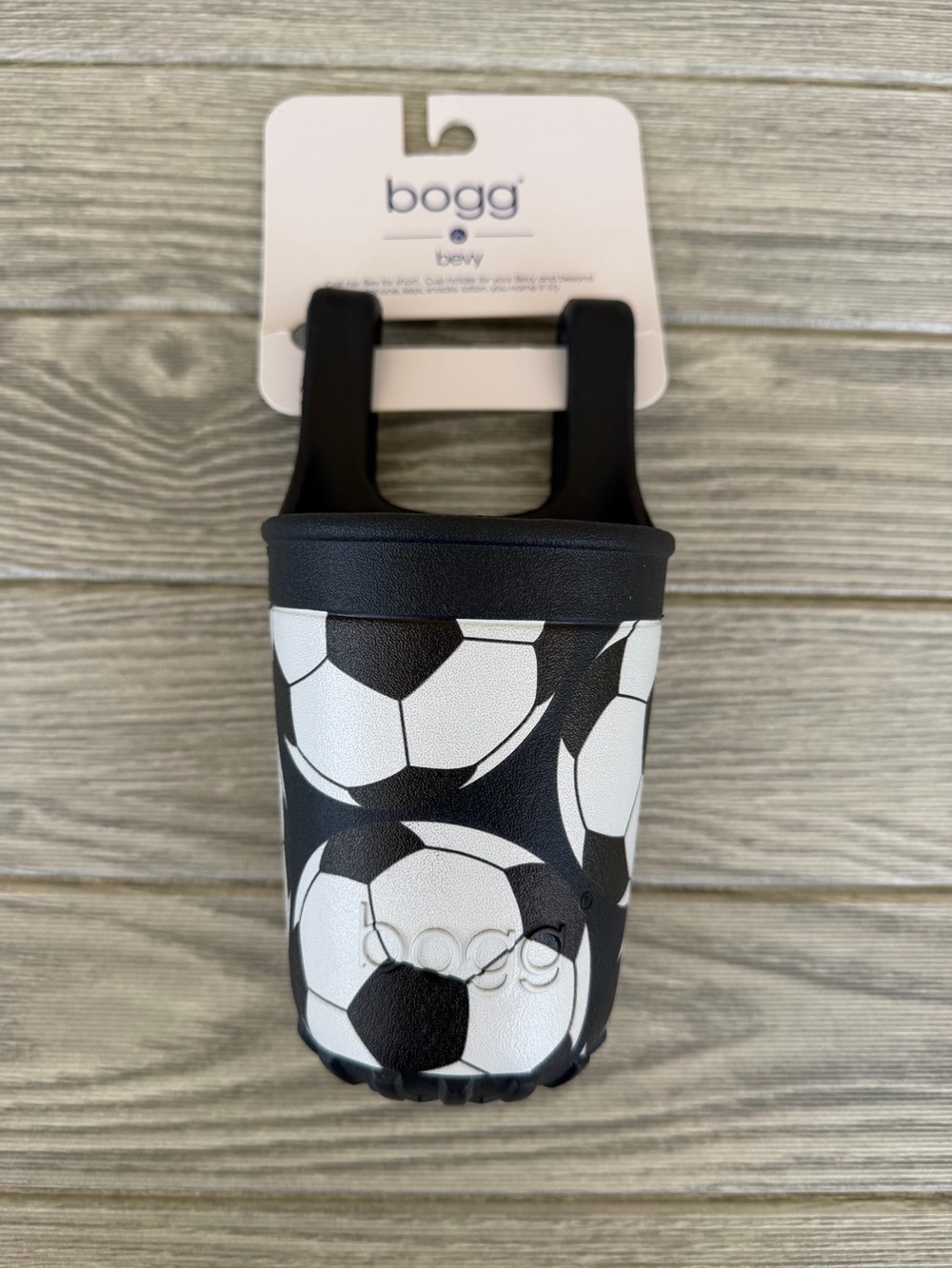 BOGG BAG Black & White Soccer Print Cup Holder